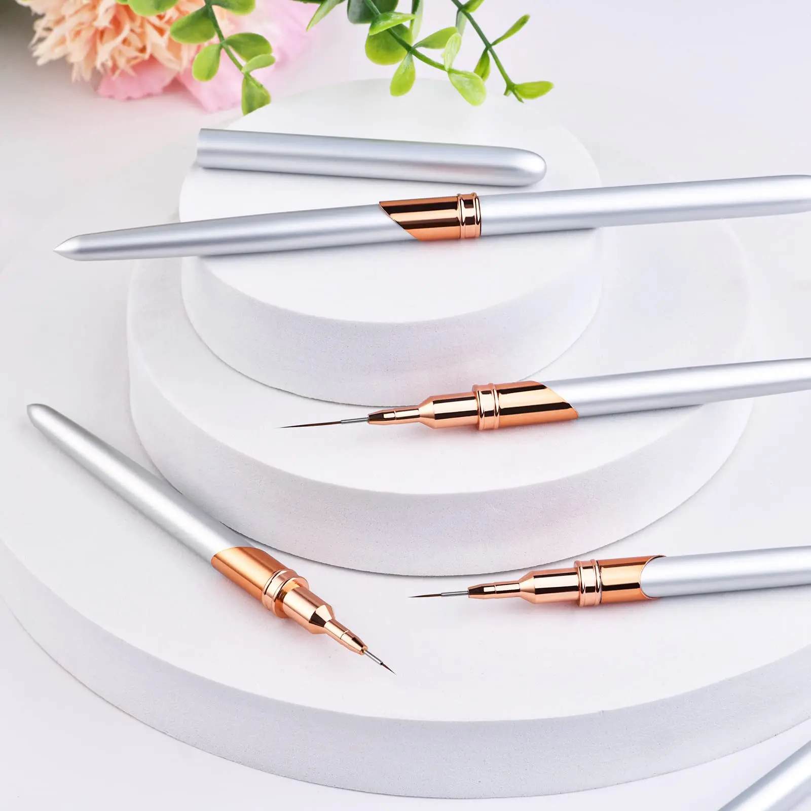 Professional Nail Art Brushes Private Label Super Fine Nail Art Long Liner Striping Brush Size 5/7/9/11/15/25mm For Nail Designs