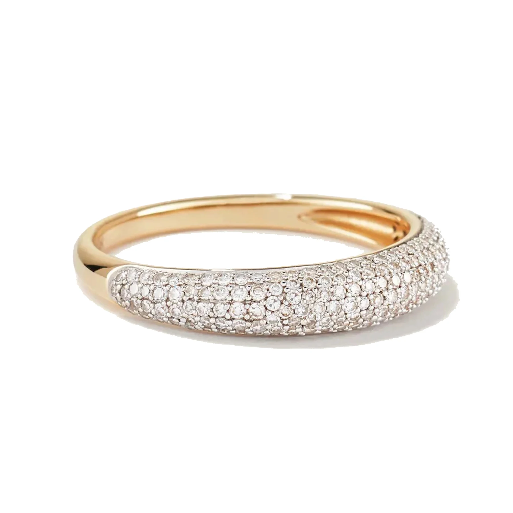  Хорошее ювелирное изделие кольца для женщин со стразами тонкие купола 925 серебряное кольцо