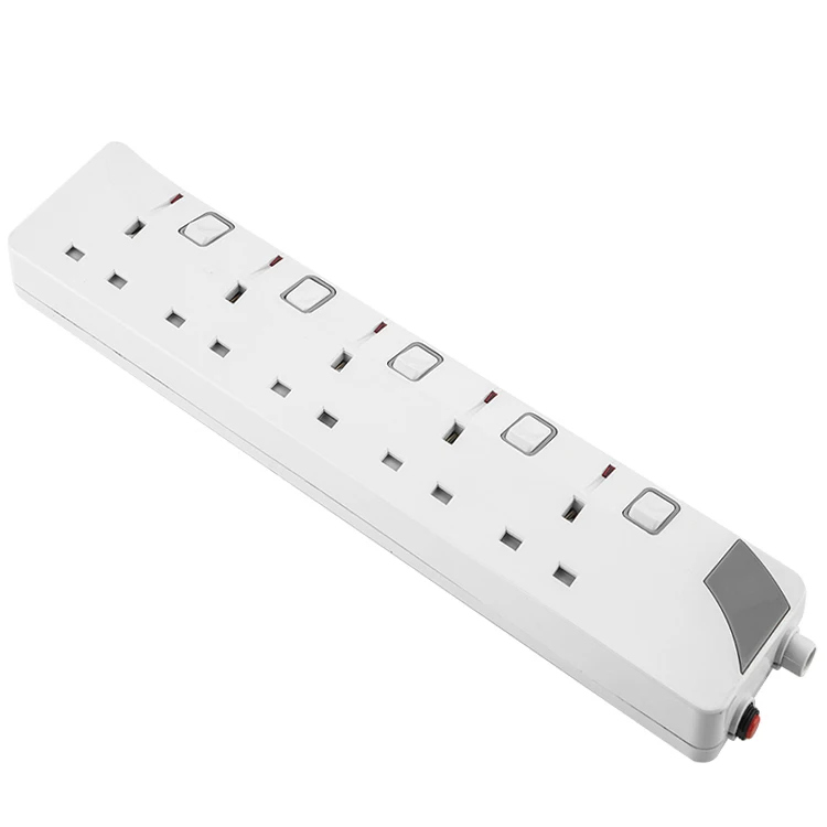 Высокое качество Портативный 5 банд удлинитель питания Великобритания розетка