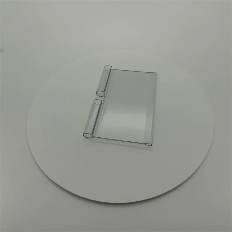 Оптовая продажа, ярлык на крючок из прозрачного ПВХ 77*53 на заказ