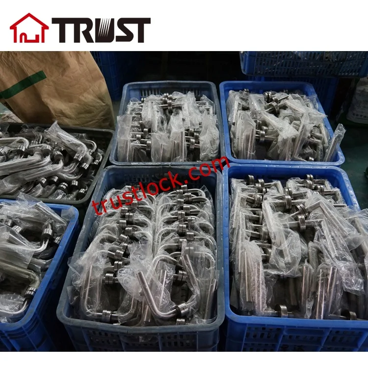 TRUST TH003-SS-OV Stainless Steel Lever Handle with Escutcheon Hollow Door Lock