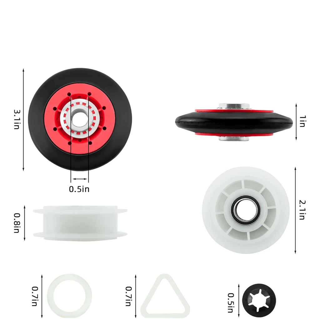 4392067 Dryer Repair Kit WPW10314173 Drum Roller 661570V Belt Replacement PARTS