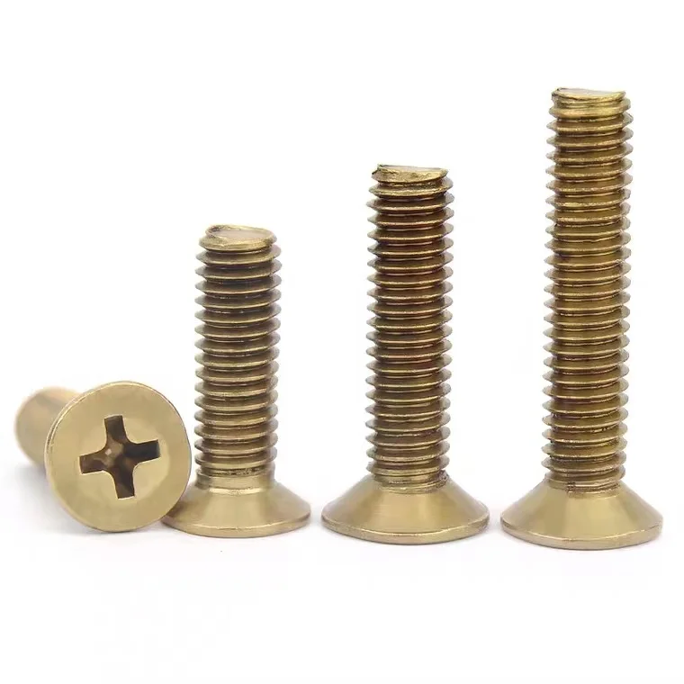 Hardware fasteners brass machine screws suppliers flat phillips head machine screw bolt DIN965