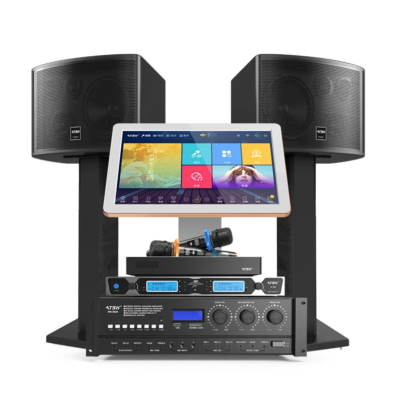 
Atsh K8 conference home karaoke sound equipment complete set of KTV living room speaker 10 inch speaker voice on demand 
