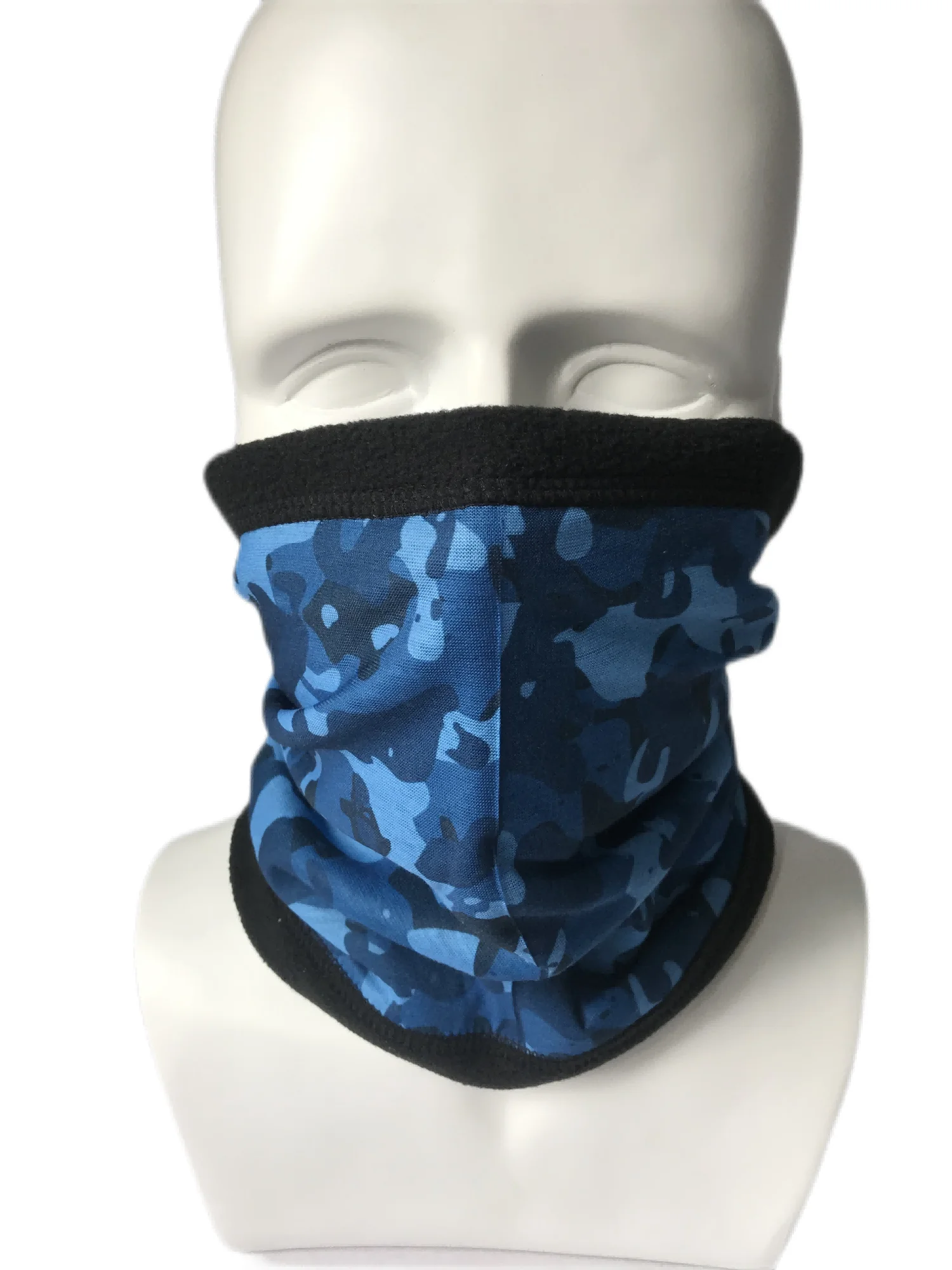Custom Sublimation Printing Winter Warm Adjustable Polyester Camo Double Layered Fleece Tubular Neck Gaiters Scarf Bandana