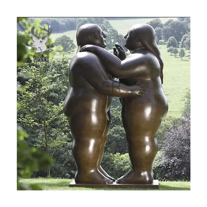 Hot selling art garden decoration abstract fernando botero bronze fat horse statue