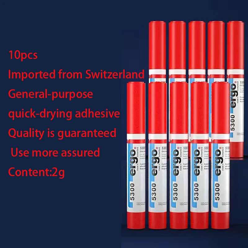 Switzerland ERGO 5300 Super Glue Small Branch 2g10PC Genuine Fast Drying Powerful Glue Universal Glue 502 High Viscosity