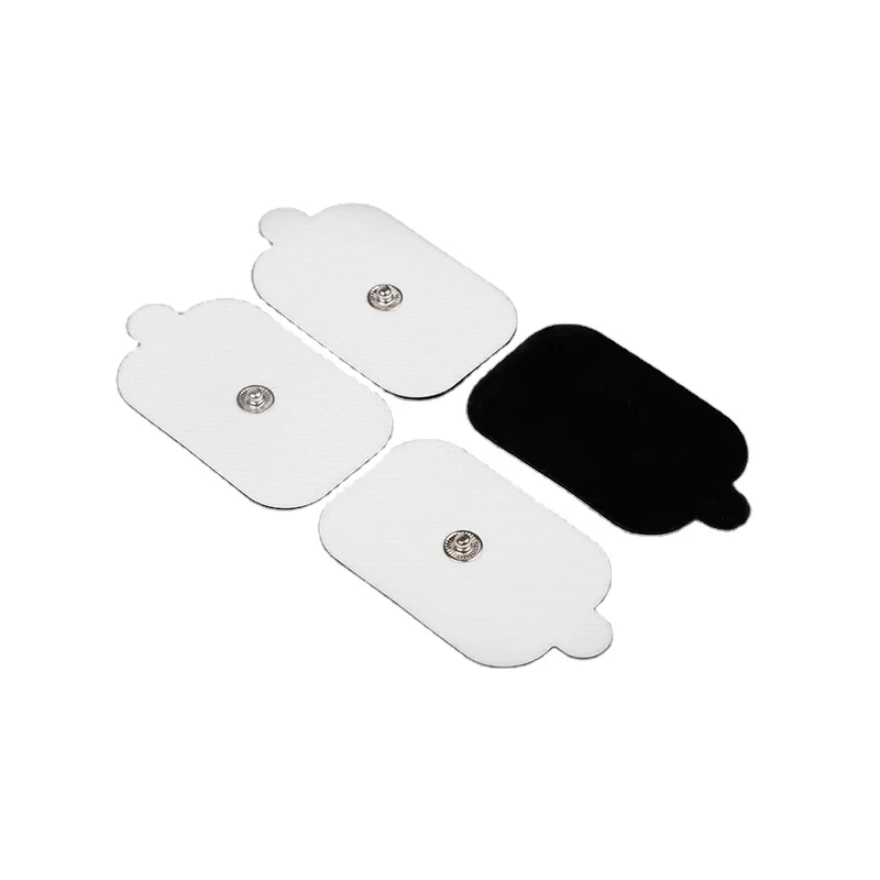 China Carbon Paste Snap Reusable Replacement Non-Woven Fabric Adhesive Button Pad Conductive ECG Gel Pad 4X6Cm Electrode Ten Pad
