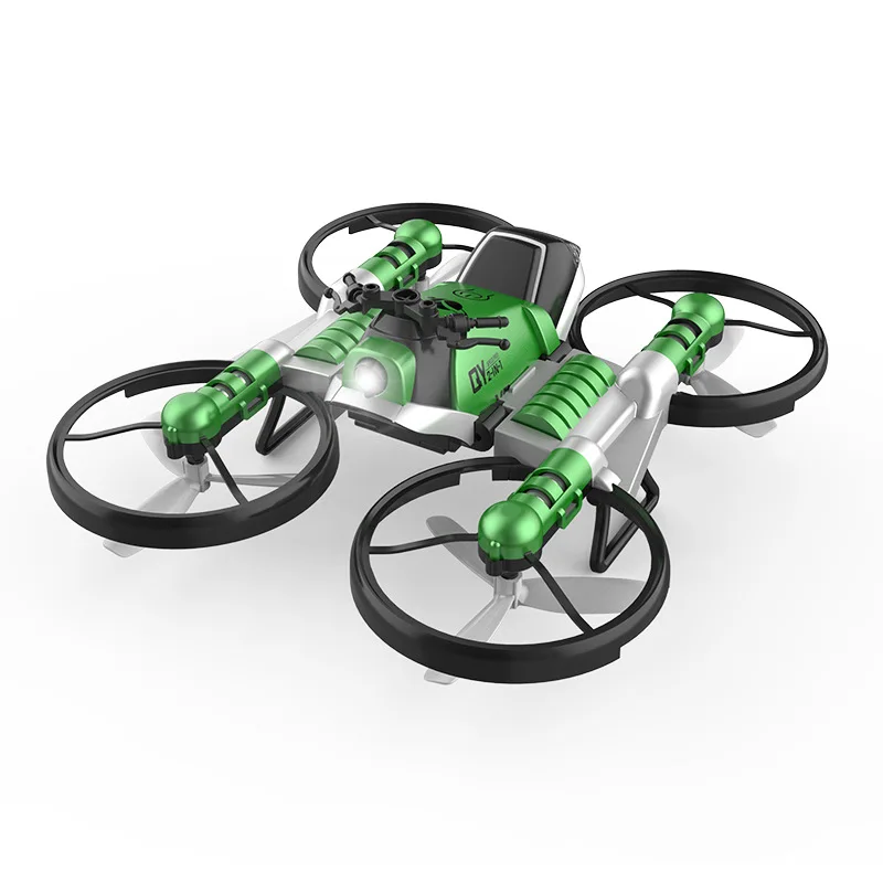 2 in 1 RC Flying Folds into a Motorcycle Car Gesture Sensing Aerial Photography Drone Remote Control Airplane Toy