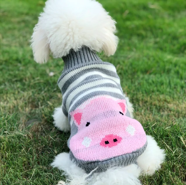 Promotion Winter Cartoon Dog Clothes Warm Christmas Sweater For Small Dogs Pet Clothing Coat Knitting Crochet Cloth Jersey Perro