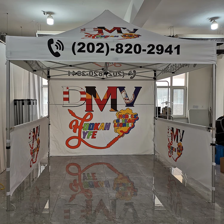 Custom logo advertising trade show tent professional steel frame 10 x 10 ft Aluminum folding commercial gazebo canopy tent