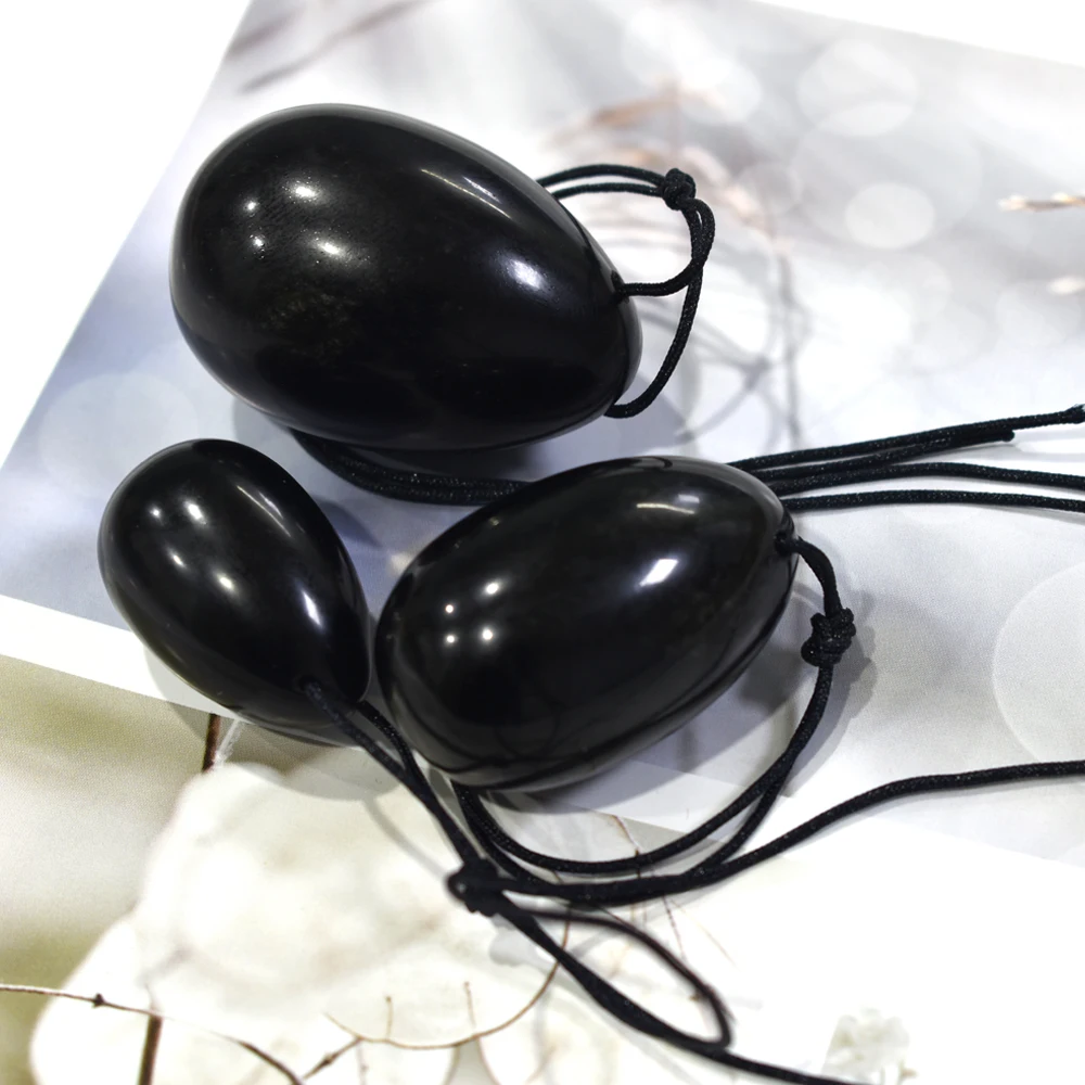 Wholesale High Quality Obsidian Eggs Black Jade Eggs For Viginal Exercise