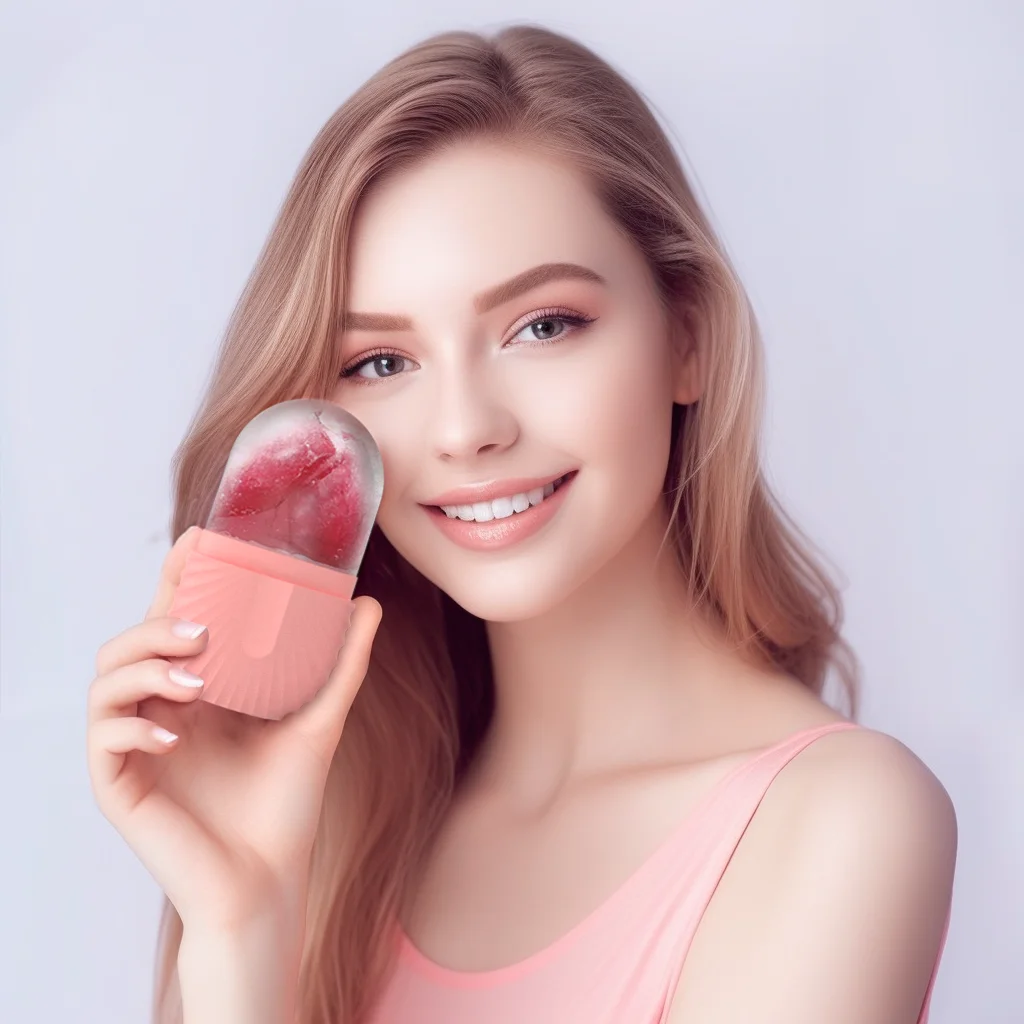 Beauty silicone ice roller face massage ice cube roller cryo ice globes face skincare tool
