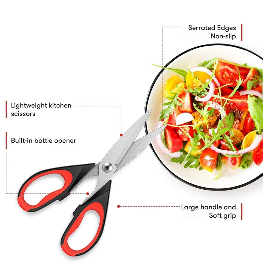 Hot Selling Multifunctional stainless steel kitchen shears meat bone chicken kitchen scissors Sharp Meat Kitchen Scissors