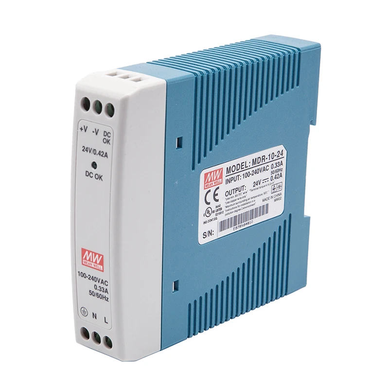 MDR-10 series 10W 5V/12V/15V/24V DIN RAIL USP MEAN WELL SMPS SWITCHING POWER SUPPLY