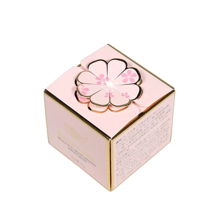 Eco-friendly Custom Retail Logo Printed Skincare Bottles Or Jars Packaging Paper Cosmetic Box With Gold Foil Stamping