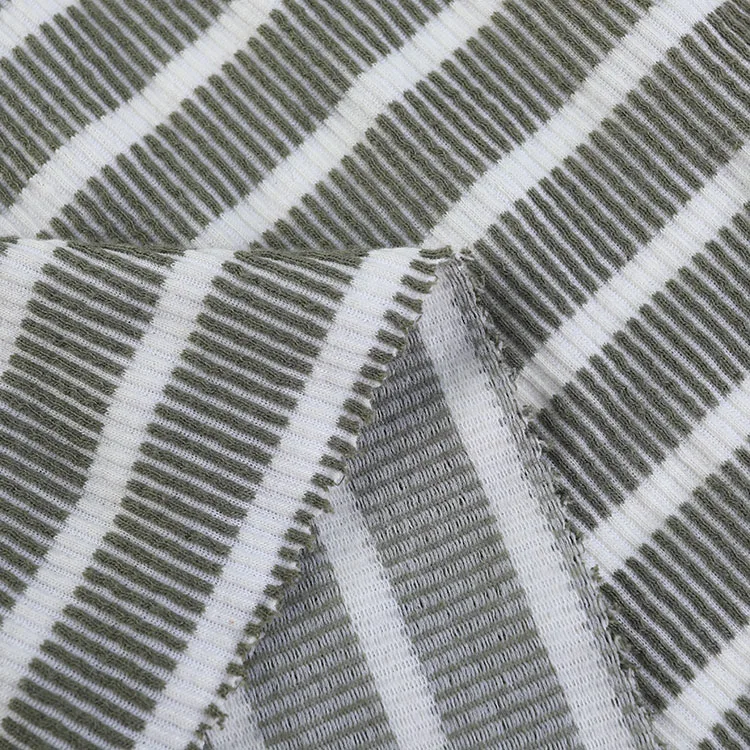 Knit Fabric CVC Spandex Rib heavy fabric