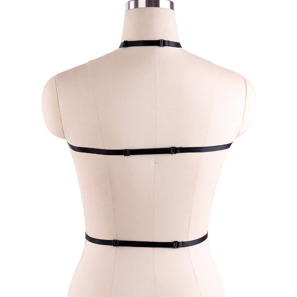Extreme Hot Women Mature Sexy Lace Strap Underwear Rave Dance Costume Top Body Wire Harness