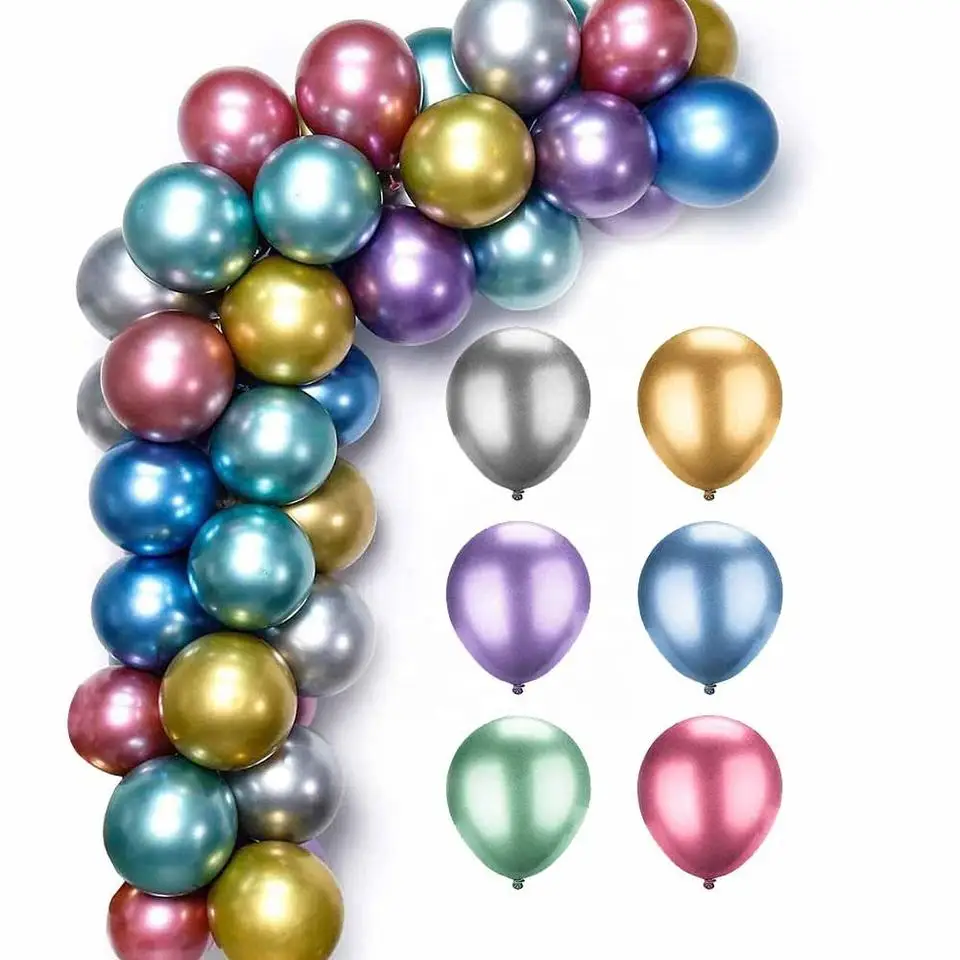 Giant Metallic Globos Ballons Inflatable Helium Latex Chrome Balloons for Birthday Party Wedding Decoration