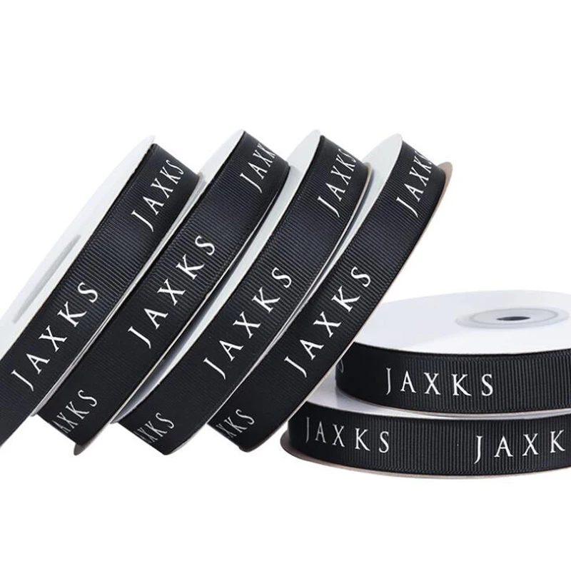 BAIFEI PACKING ribbon with logo grosgrain ribbon custom printing grosgrain printed ribbon