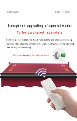 Aluminum folding arm awning motorized retractable awnings full cassette awning