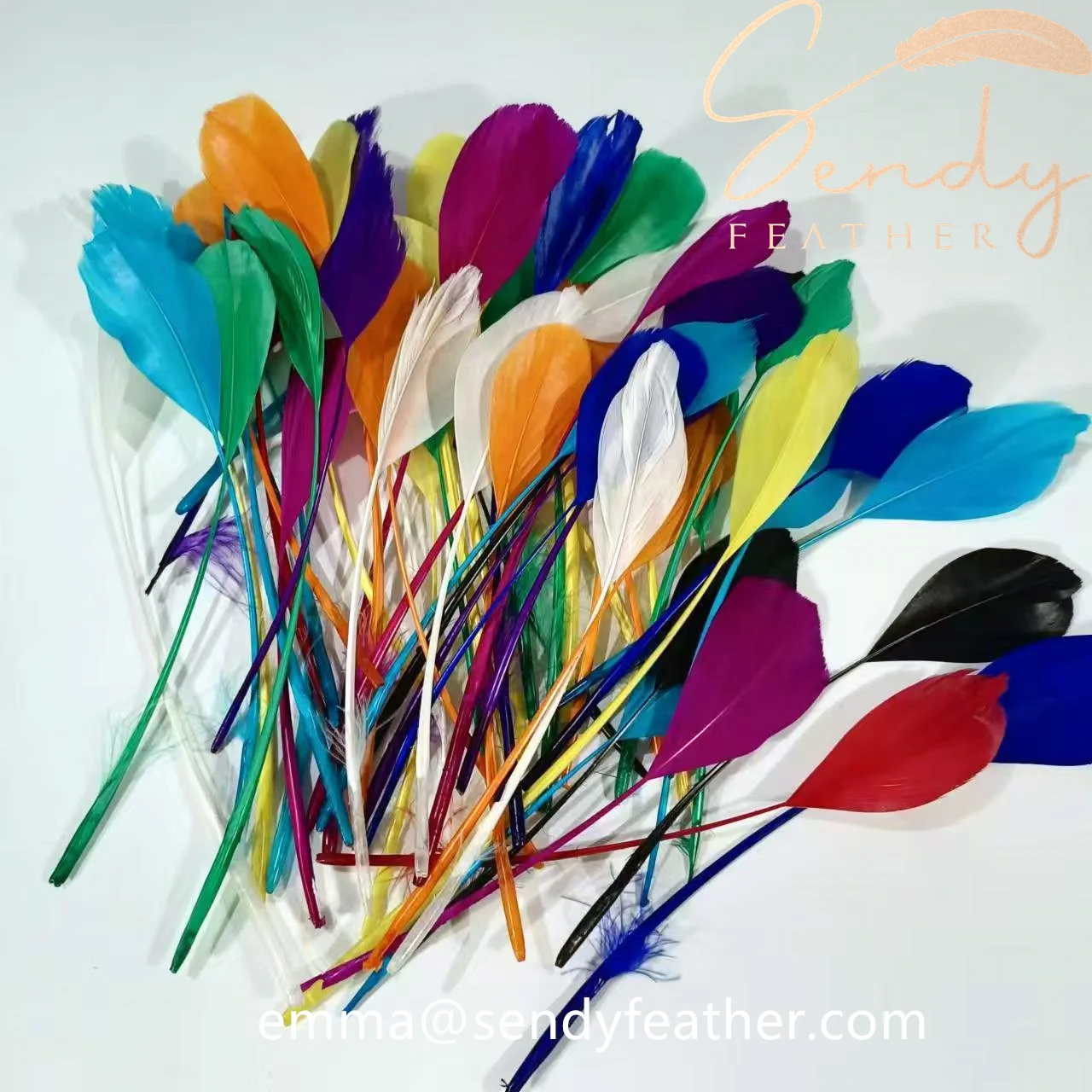 Natural feather goose 4-6' 10-15cm Dyed Stripped goose feathers for costumes hats millinery crafts decor