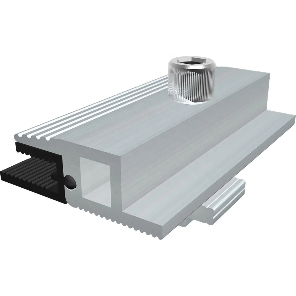 Зажим из нержавеющей стали и алюминия для солнечной панели с двойным стеклом безрамный алюминиевый тонкий пленочный зажим