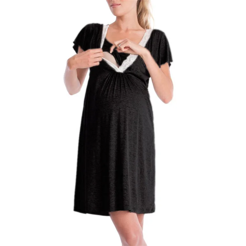 
Maternity dress And Nursing Nightdress adult nursing pyjamas 