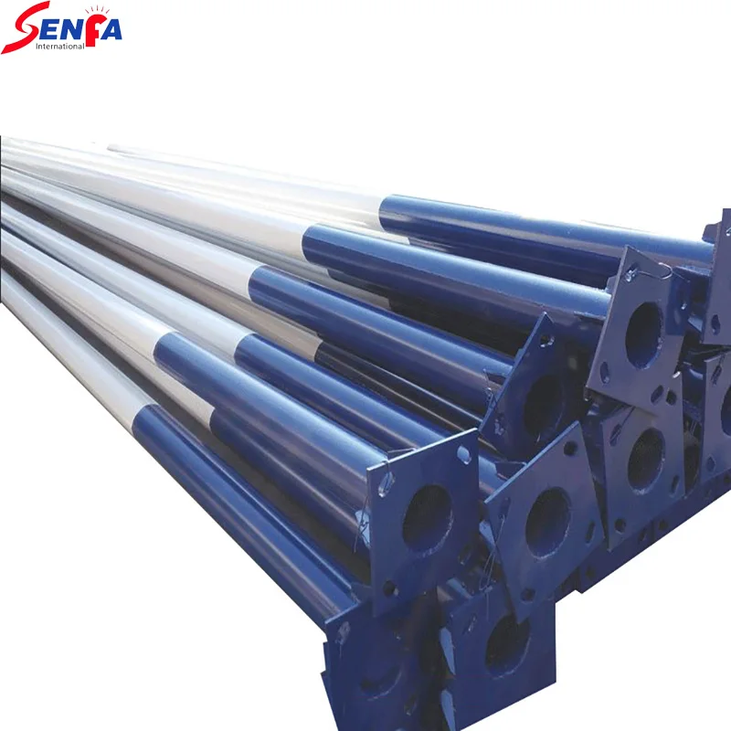 15Ft 20Ft 25Ft 30Ft Cast Aluminum Outdoor Road Lighting Column Steel Road Outside Lamp Pole