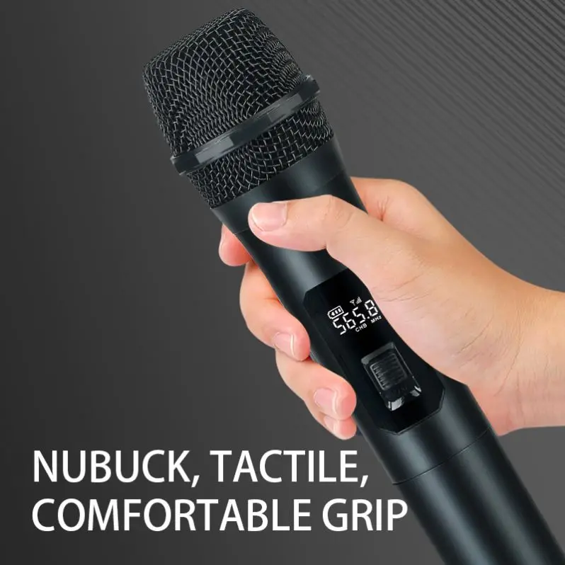 remotely available uhf 2 handheld wireless microphone system