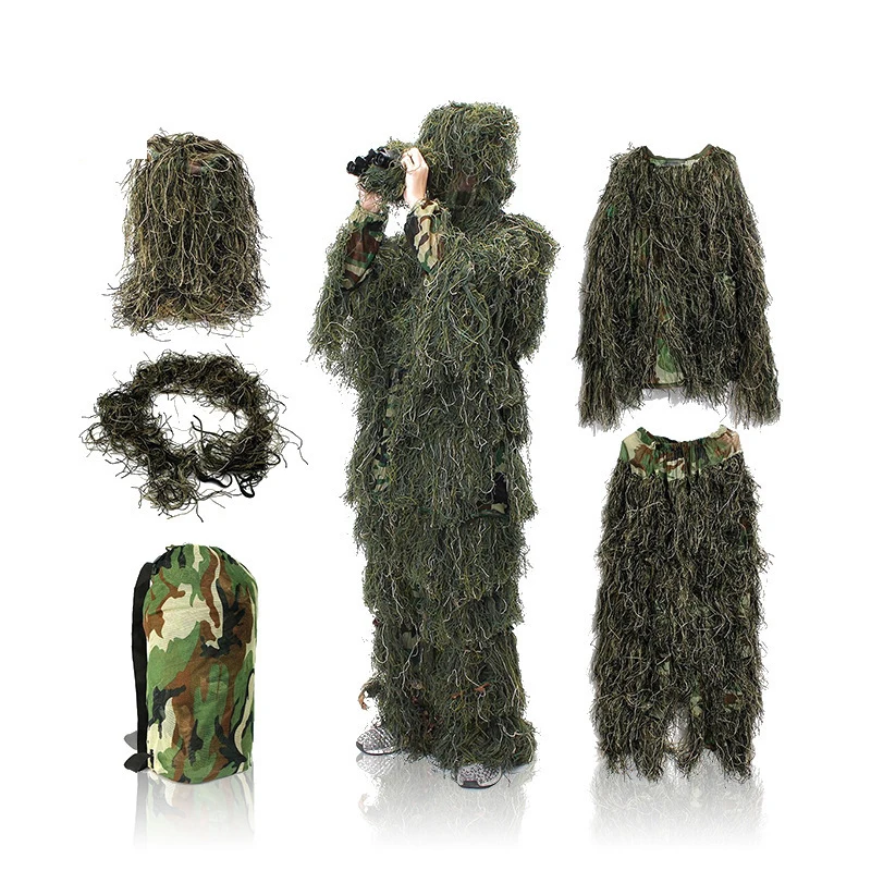 Sturdyarmor Camo Woodland Forest Outdoor Ghilly Clothing Tactical Gear Jungle Hunting Camouflage Ghillie Suit for sale