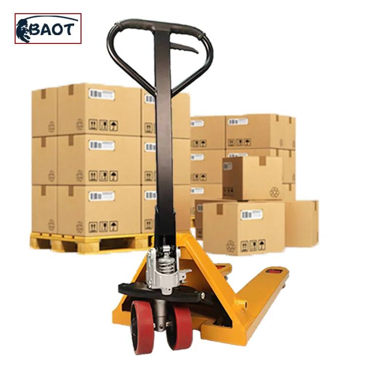 BAOT Factory supply 1ton 2ton 3ton all terrain haydrolic manual cheap forklift jack pallet truck trolley