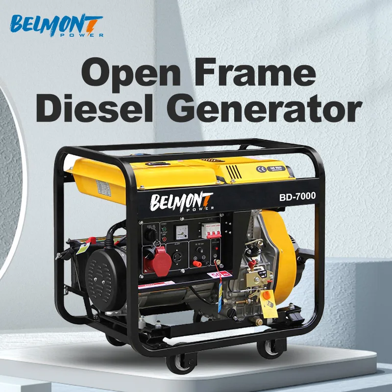 220V 230V 240V Дизель-генератор инвертора 6.5KW 6KW 7kw дизель-генератор с открытой рамкой дизель-генераторная установка