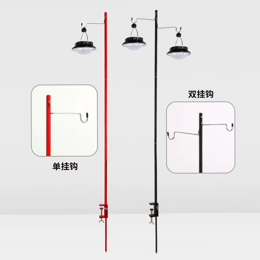 Black Paint Lamp Camping Light Lantern Stand Lightweight Light Poles accessory