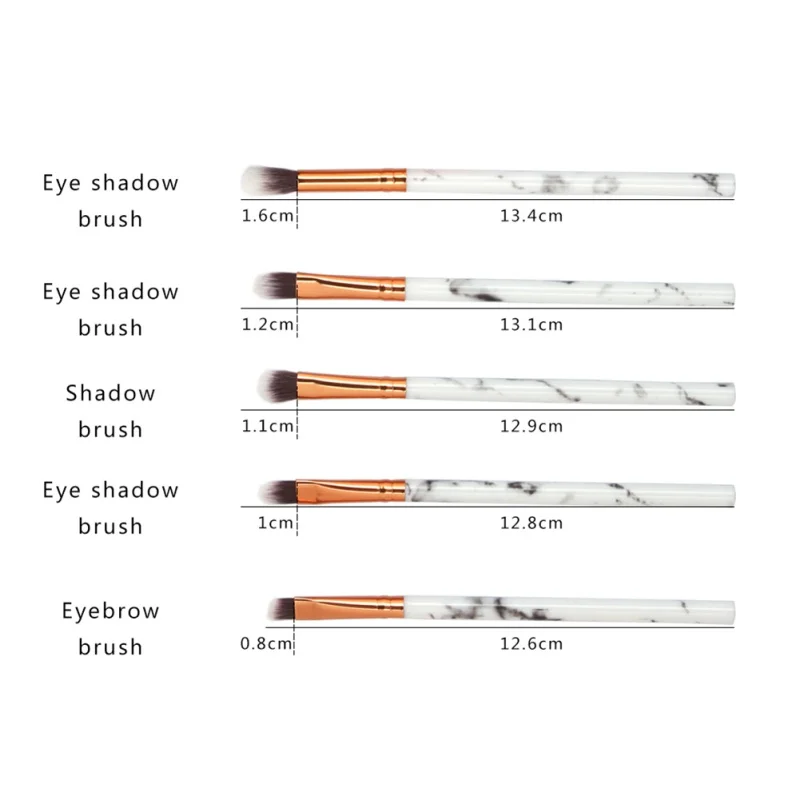 Amazon Hot Sale 10pcs Marble Handle Private Label Cheap Price Makeup Brush Set