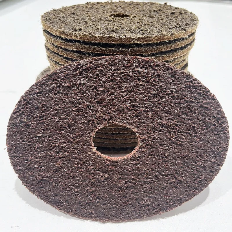 5 Inch Medium Grade Non Woven Disc Maroon Surface Conditioning Quick Change Disc