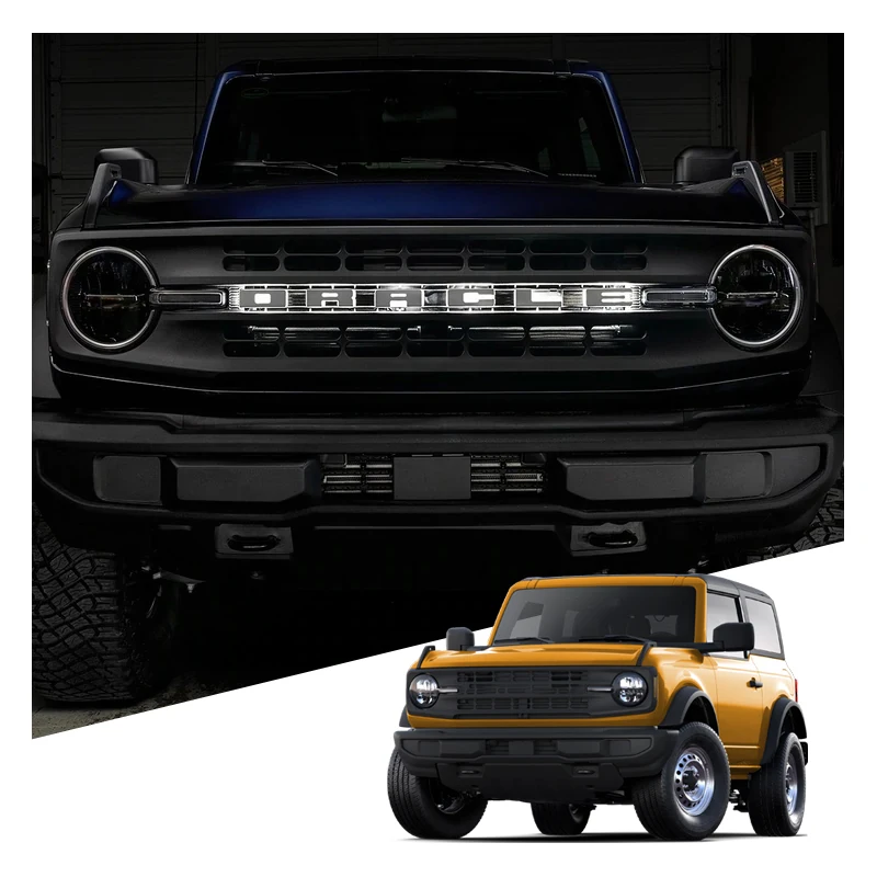 Car Accessories Grille Illuminated Led Letter Badges Amber Led Light For Ford Bronco 2021+