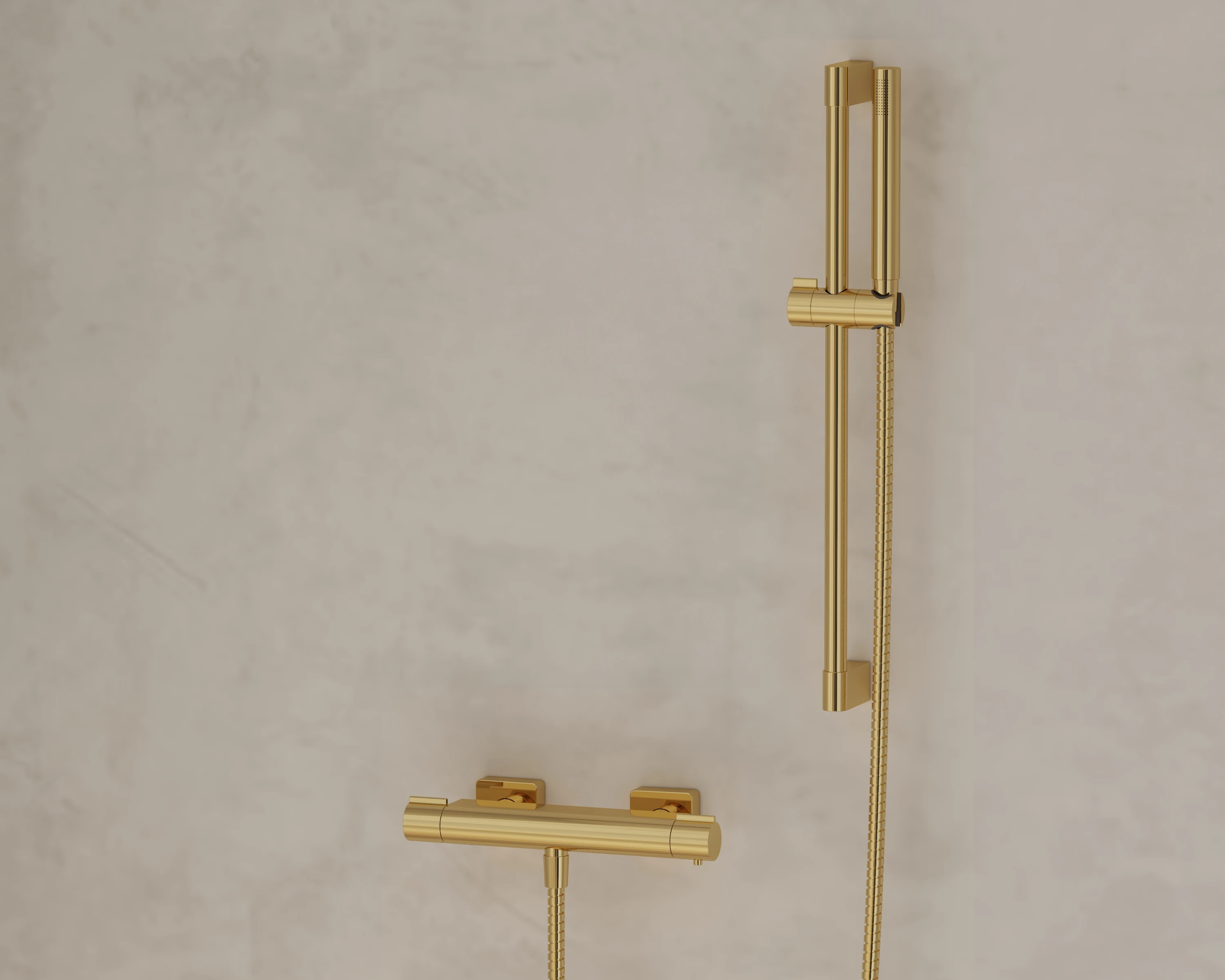 EILSA wall mounted exposed wall mounted shower faucet switch wall mount bathtub thermostatic bathroom mixer