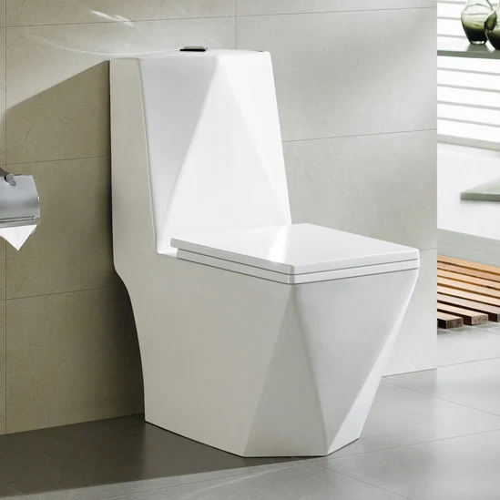 
Modern and minimalist style sanitary ware all-in-one toilet White Geometric patterns adult toilet 