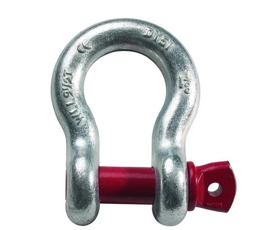 Rigging Grillete Drop Forged Galvanized Steel G2130 Anchor Bow Shackle With Safety Bolt Pin