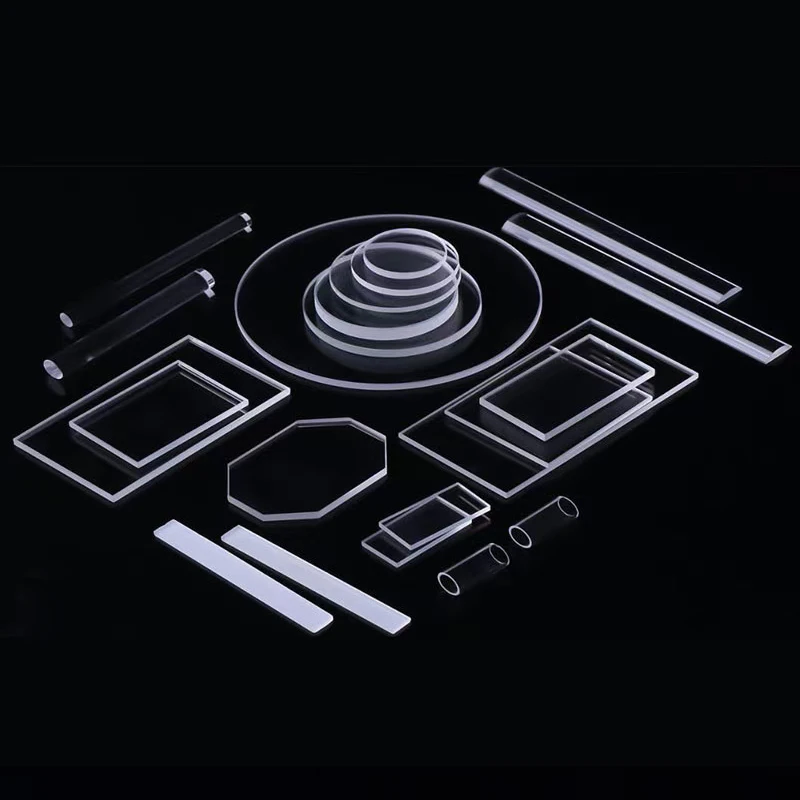 High Quality Clear Quartz Plate Fused Silica Quartz Glass Plate Heat Resistant Clear Round Optical Quartz Plates