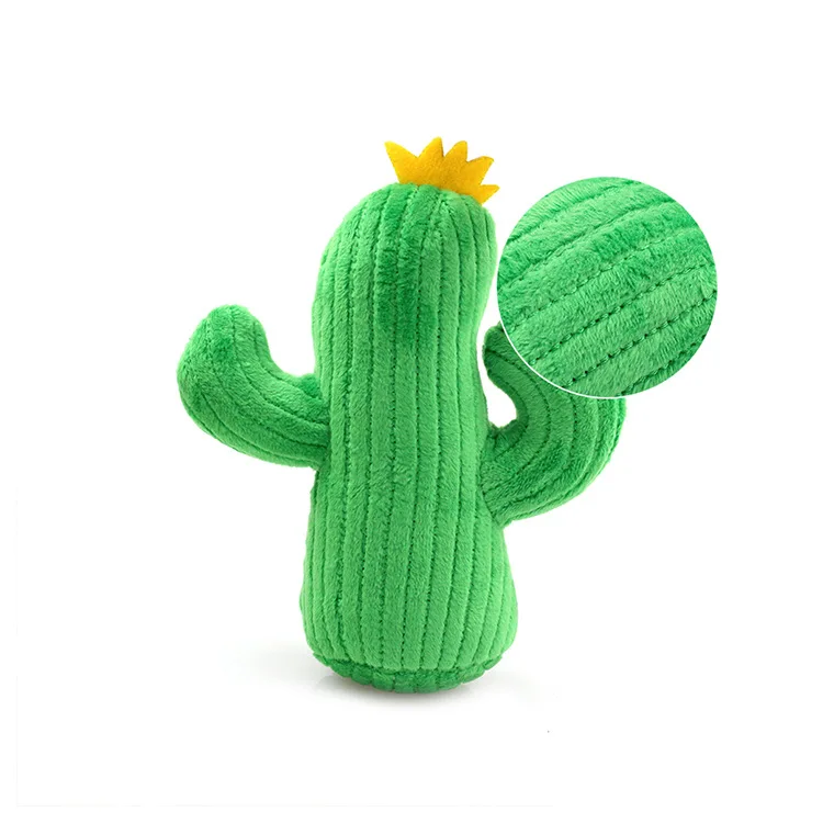 New style corn cactus shape interactive plush toy includes beep pet supplies dog toy