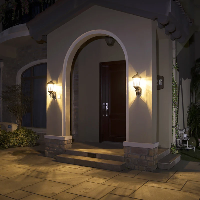 luxury outdoor wall light vintage wall sconces outdoor ip65 glasses with led light