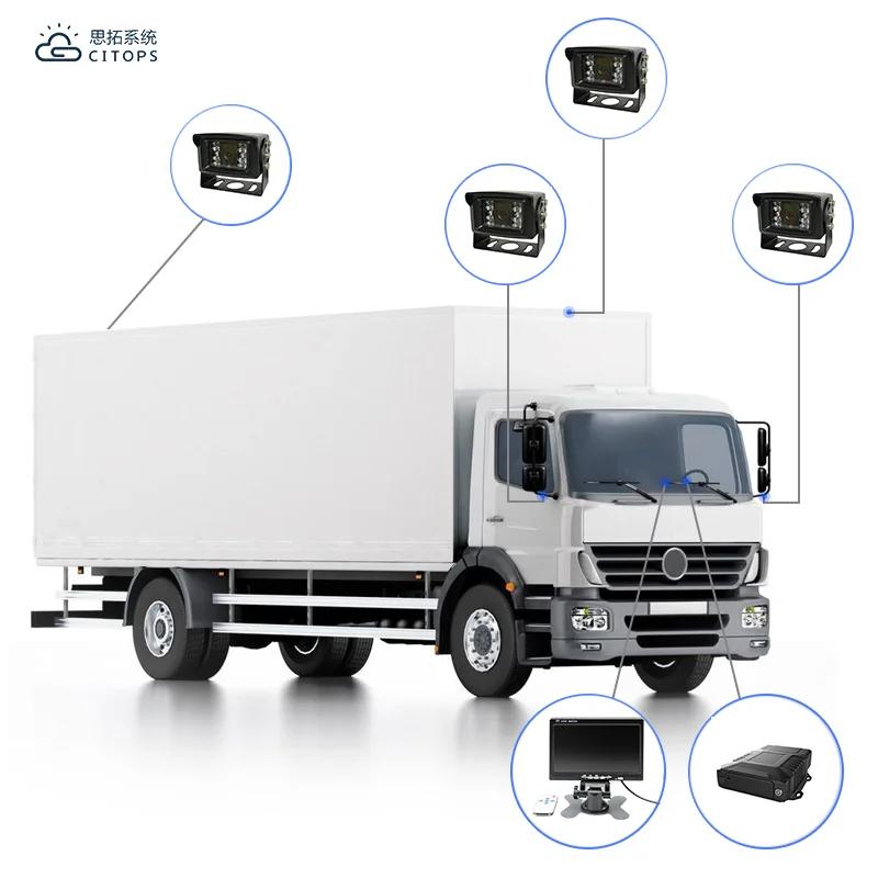 Rear view Waterproof Night Vision camera system heavy duty vehicle mounted surveillance camera