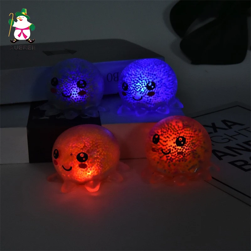 Симпатичный светящийся воздушный шар-осьминог, детская игрушка, антистрессовые игрушки из термопластичной резины