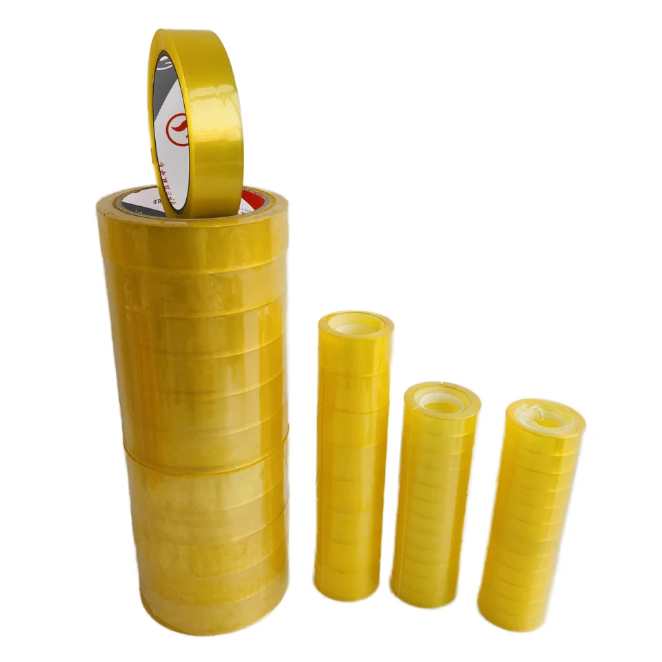 water base water -proof high quality  Factory supply Custom OPP acrylic clear, Yellowish color office Stationery adhesive tape
