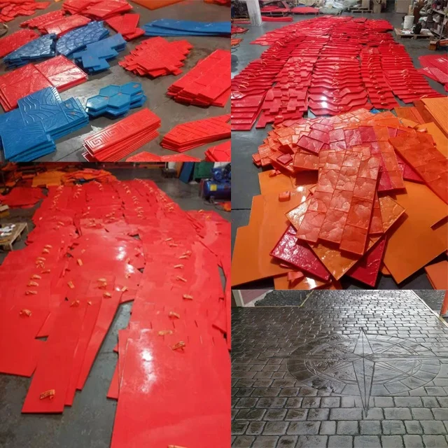 Colorful concrete floor hardener for concrete stamp