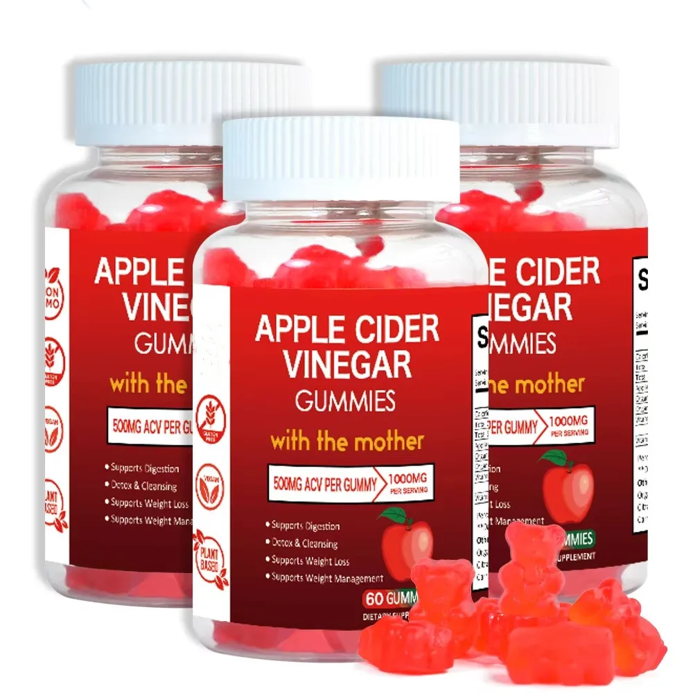 Частная Этикетка OEM яблочный уксус мармелад порошок добавка ACV Gummies