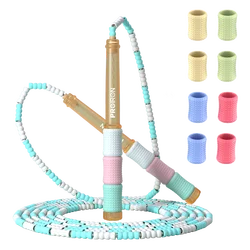 PROIRON new design high quality cute colorful 2.8 m marshmallow soft beaded jump rope for women kids workout powering training