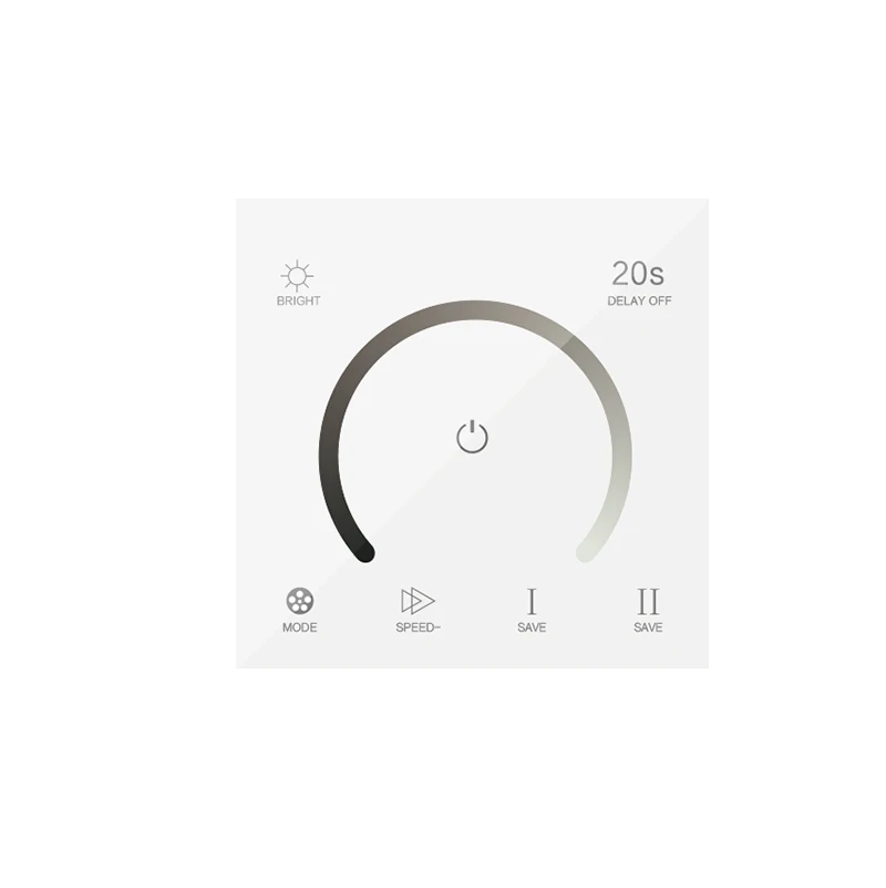 led dimmer wall mounted touch panel 12V 24V 4A 288W smd2835 led dimmer switch single color brightness strip controller